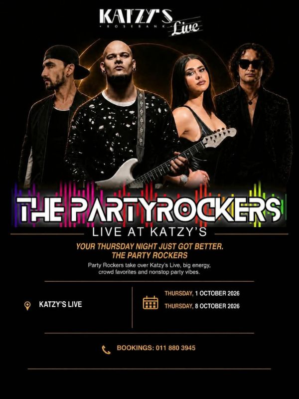 The PARTYROCKERS live at Katzy's Rosebank